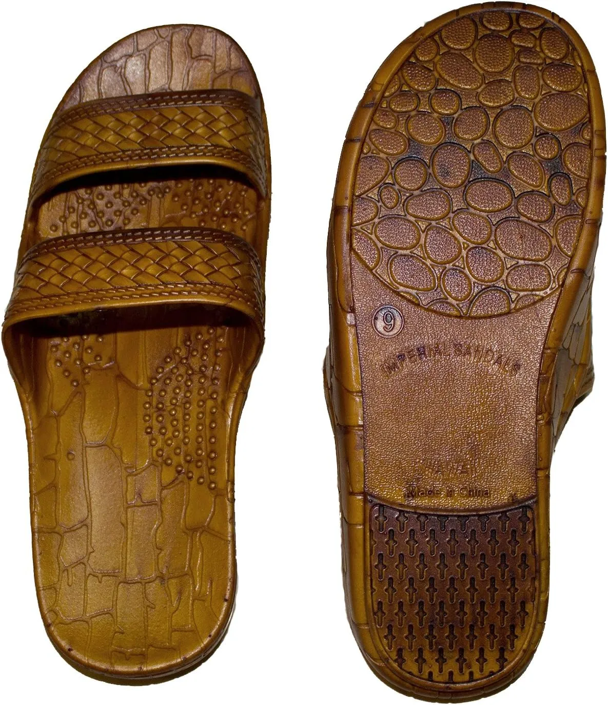 IMPERIAL SANDALS HAWAII Women Double Strap Jesus Style Hawaii Sandals, Unisex Sandal for Women Men and Teens