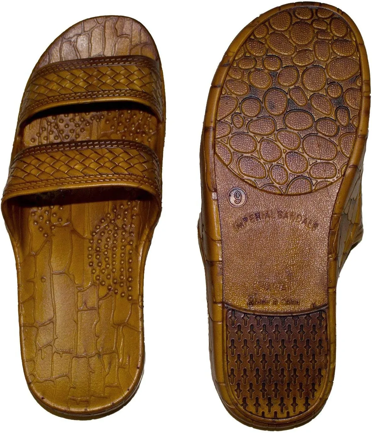 IMPERIAL SANDALS HAWAII Women Double Strap Jesus Style Hawaii Sandals, Unisex Sandal for Women Men and Teens