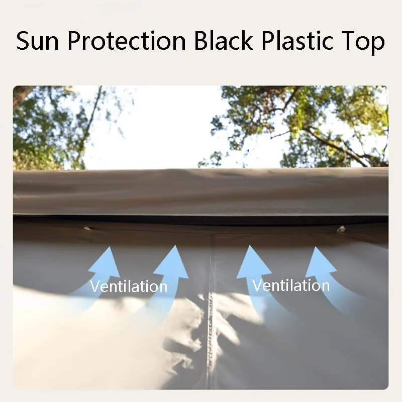 Inflatable Tent, Outdoor Camping Equipment, Portable Folding Tent, 10.9㎡, Rainproof and Sunproof, Top Skylight, Multi-Directional Breathable (Brown)