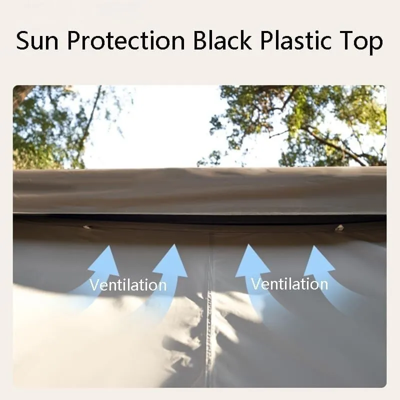 Inflatable Tent, Outdoor Camping Equipment, Portable Folding Tent, 10.9㎡, Rainproof and Sunproof, Top Skylight, Multi-Directional Breathable (Brown)