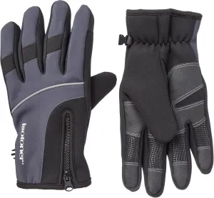 isotoner Mens Neoprene Sport Gloves with Zipper Closure, Touchscreen Compatibility and Water Repellency