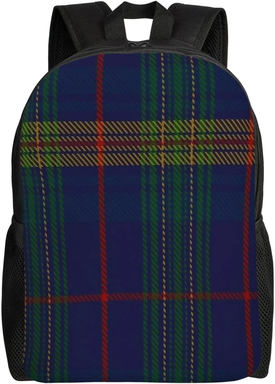 Jenkins Of Wales Clan Family Tartan Minimalist Laptop Backpack – Waterproof Business Travel Bag, Breathable Design, Modern Work & Leisure