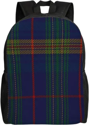 Jenkins Of Wales Clan Family Tartan Minimalist Laptop Backpack – Waterproof Business Travel Bag, Breathable Design, Modern Work & Leisure