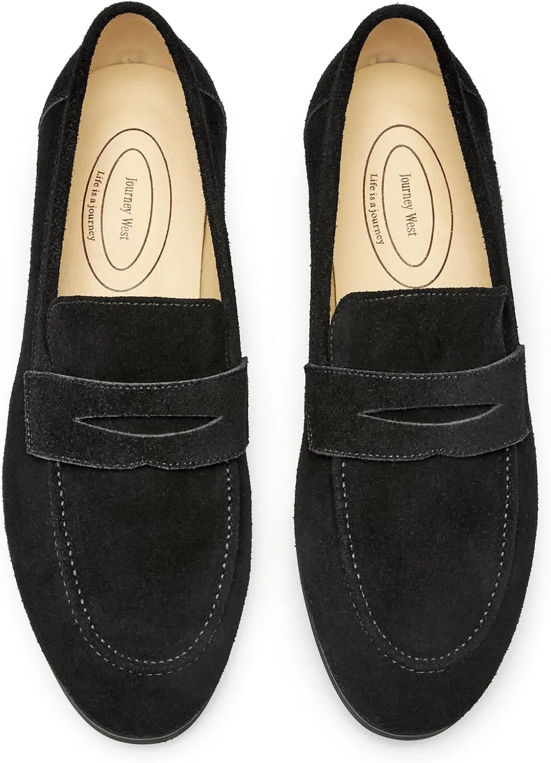 Journey West Men's Vintage Loafers for Men Belgian Loafers Slip-on Loafer Penny Loafer Casual Loafers
