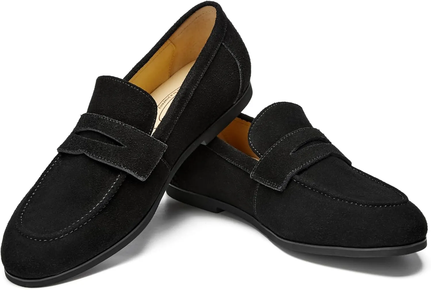 Journey West Men's Vintage Loafers for Men Belgian Loafers Slip-on Loafer Penny Loafer Casual Loafers