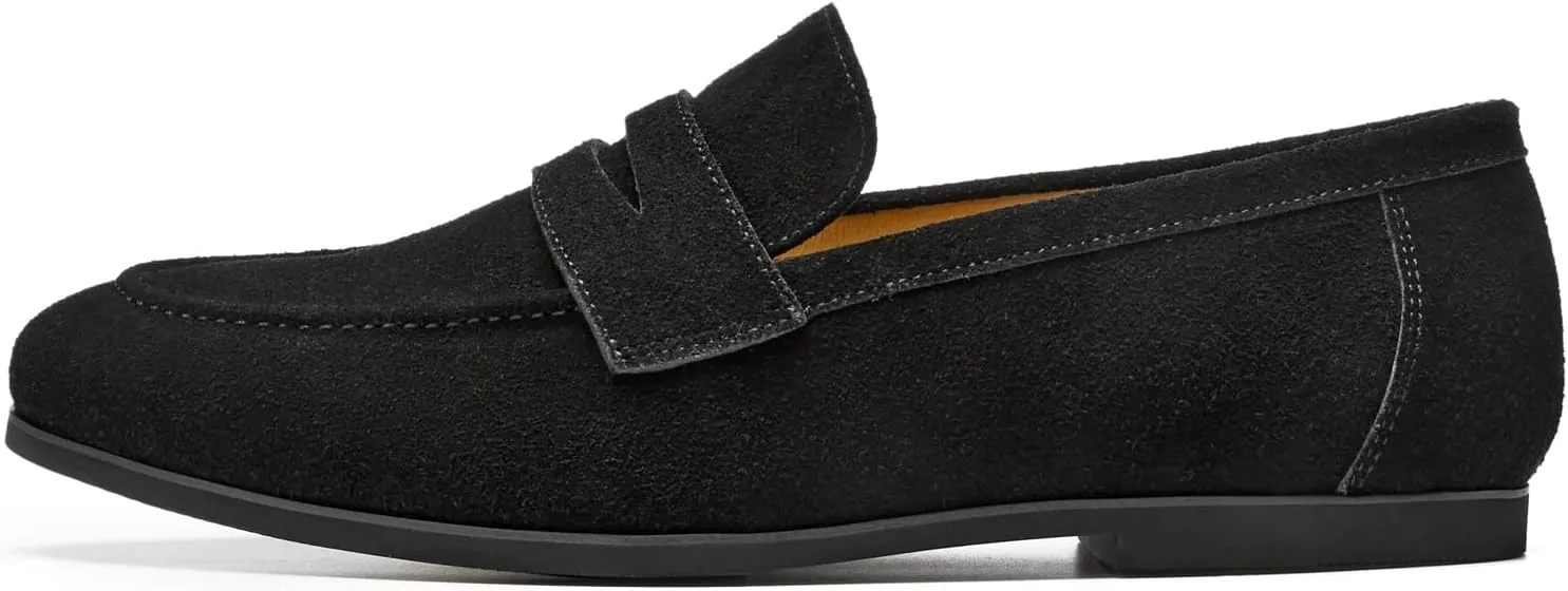 Journey West Men's Vintage Loafers for Men Belgian Loafers Slip-on Loafer Penny Loafer Casual Loafers