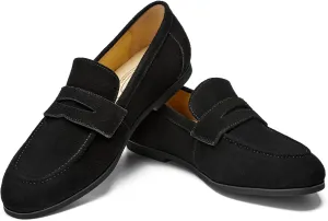 Journey West Men's Vintage Loafers for Men Belgian Loafers Slip-on Loafer Penny Loafer Casual Loafers