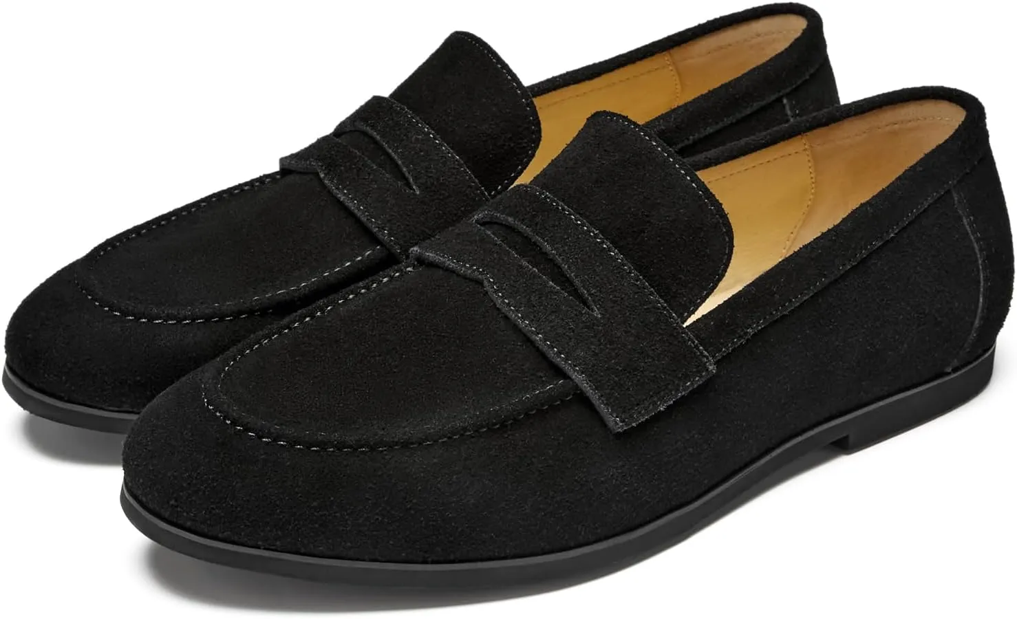 Journey West Men's Vintage Loafers for Men Belgian Loafers Slip-on Loafer Penny Loafer Casual Loafers