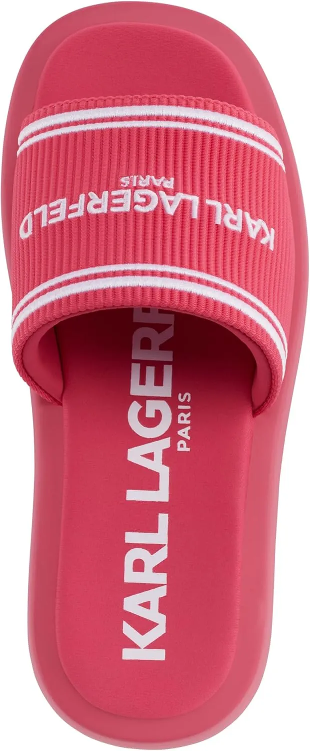 Karl Lagerfeld Paris Women's Cushioned Insole Everyday Ohare-Platform Slide Sandal