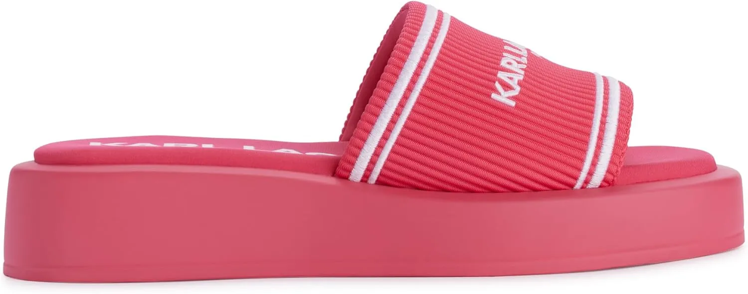 Karl Lagerfeld Paris Women's Cushioned Insole Everyday Ohare-Platform Slide Sandal