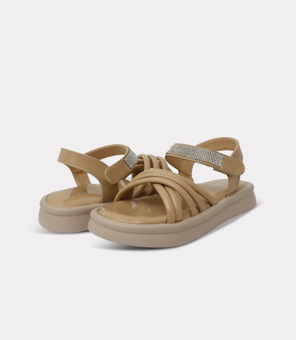 KG0225-BEIGE-Girl Sandal