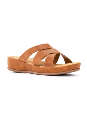Khadim Softouch Platform Heel Mule Slip On Sandal for Women