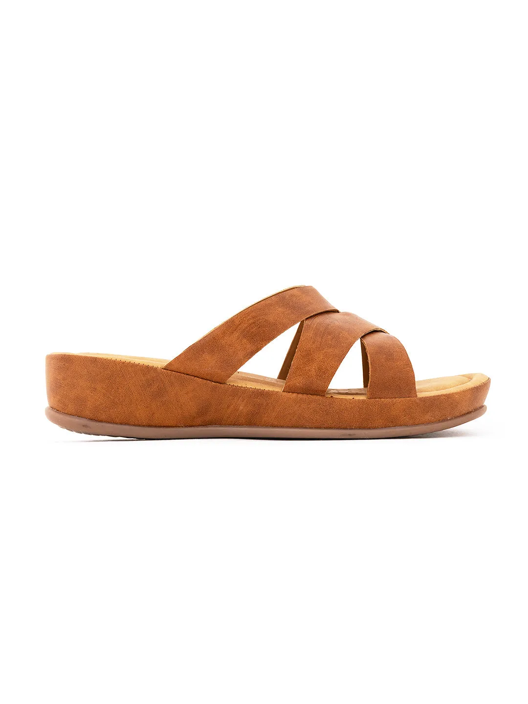 Khadim Softouch Platform Heel Mule Slip On Sandal for Women