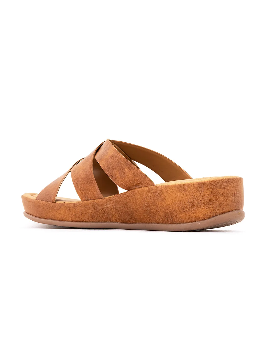 Khadim Softouch Platform Heel Mule Slip On Sandal for Women