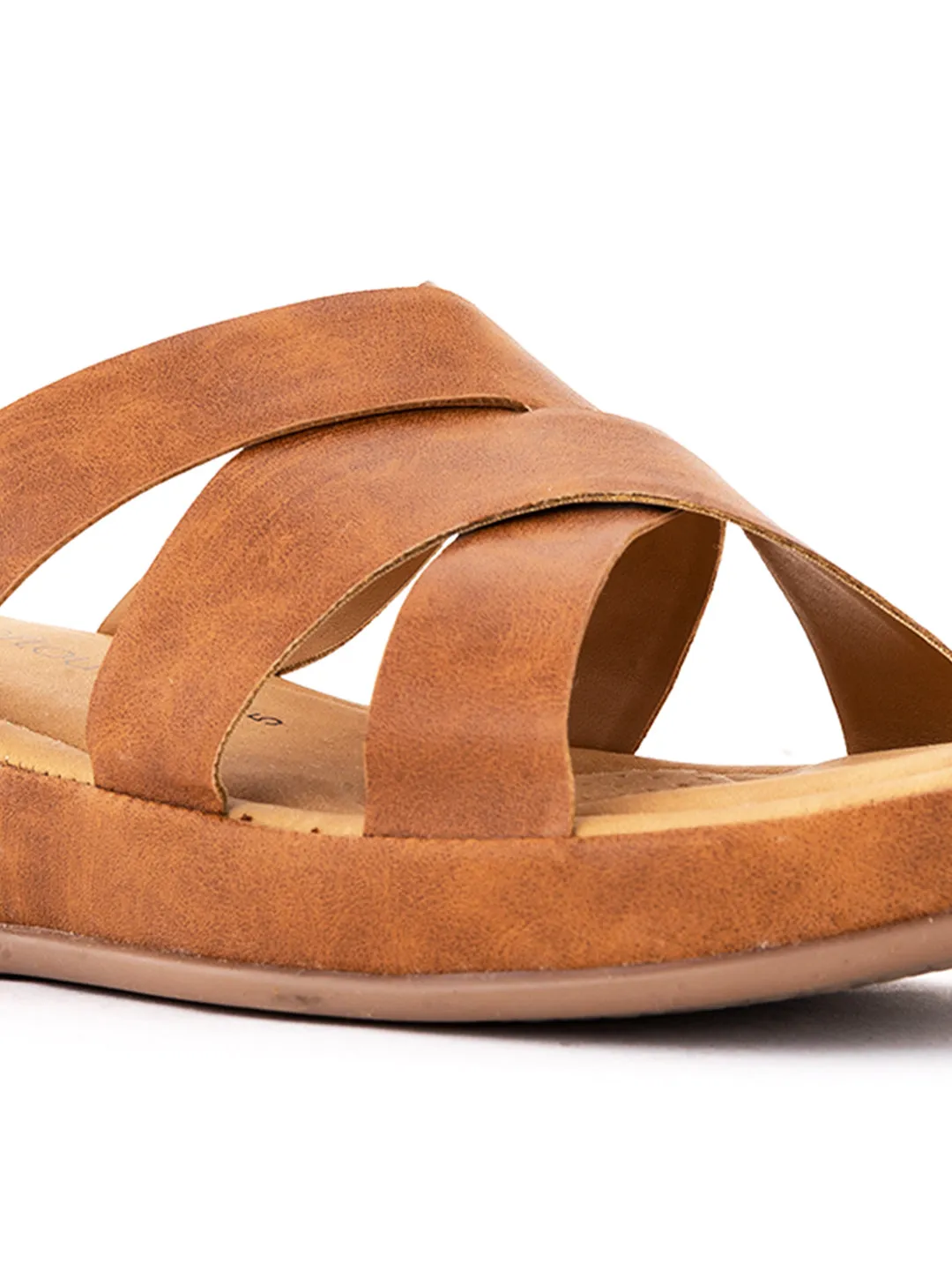 Khadim Softouch Platform Heel Mule Slip On Sandal for Women