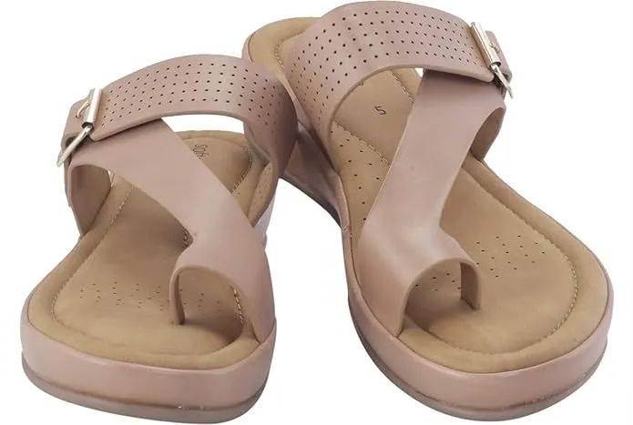 Khadim's Women Beige Wedges Sandal