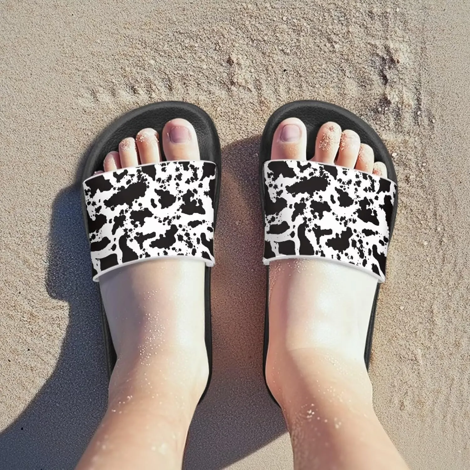 Kid's Beach Slippers, Ultra Soft Cushion Flat Slippers Sandals Non Slip Quick Drying House Slides Shower Sandals