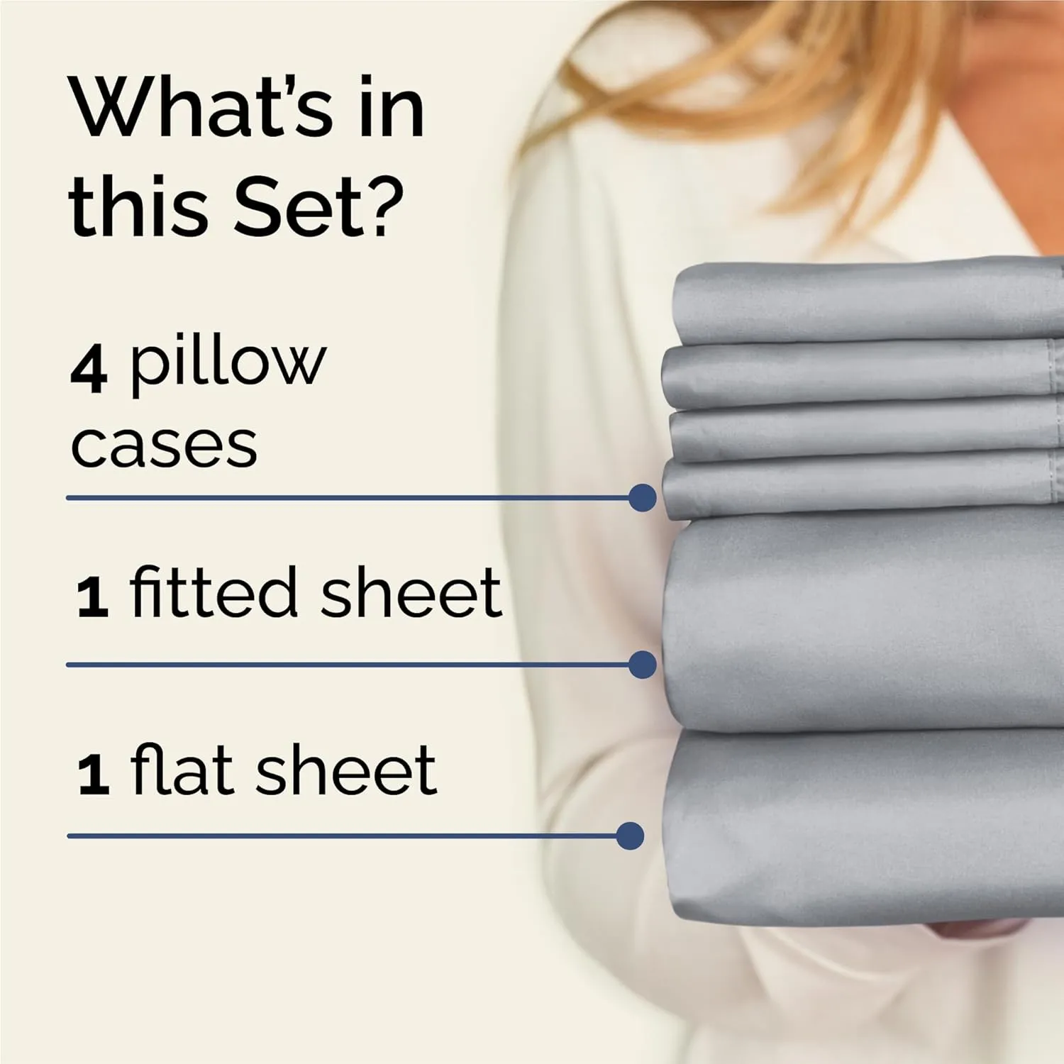 King 6 Piece Sheet Set - Comfy Breathable & Cooling - Ultra-Soft Hotel Luxury Bedding Set with 8-16 Inch Deep Pockets - 1 Flat & 1 Fitted Sheet & 4 Pillowcases - Wrinkle Free & Easy Care - Steel Blue