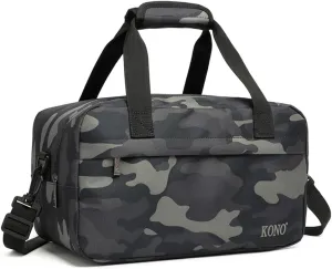Kono Travel Duffel - 14L Under Seat Carry-On Sports Tote Gym Weekender Overnight Bag - 13.78"x7.87"x7.87" Camo
