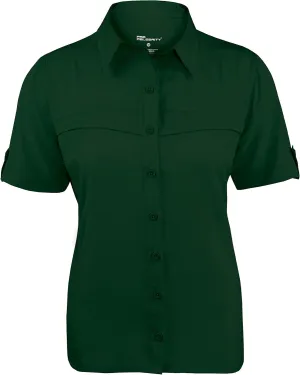 Ladies Short Sleeve Button Down Fishing Shirt