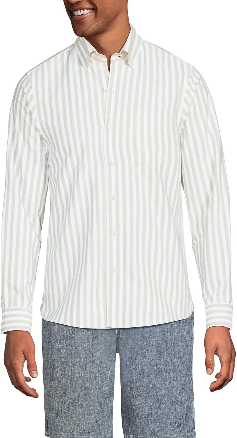 Lands' End Men's Traditional Fit Comfort-First Sail Rigger Oxford Shirt