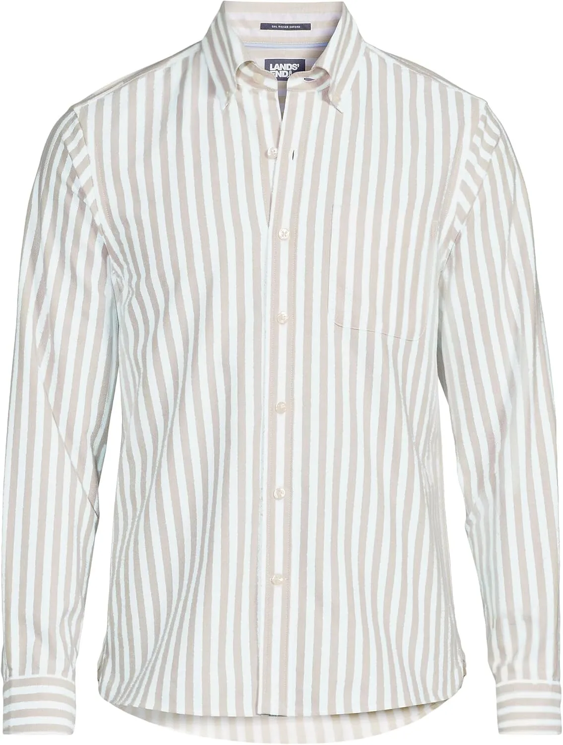 Lands' End Men's Traditional Fit Comfort-First Sail Rigger Oxford Shirt