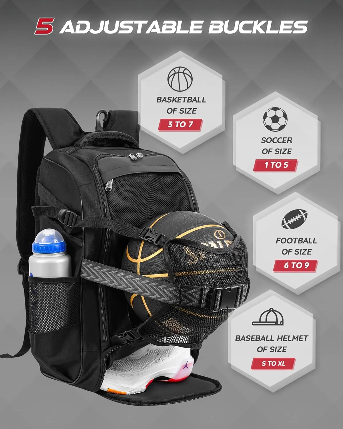 Large Baseball Backpack for Adult Youth 42L Softball Bat Bag with Detachable Adjustable Helmet Mesh Pocket Fit Basketball Soccer Volleyball Baseball Equipment Bag for Men Women 12  Boys Girls