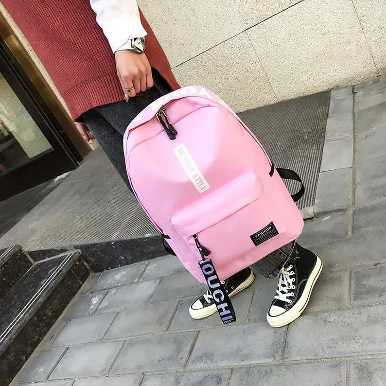 Large Capacity Junior High Fashion Fresh Backpacks