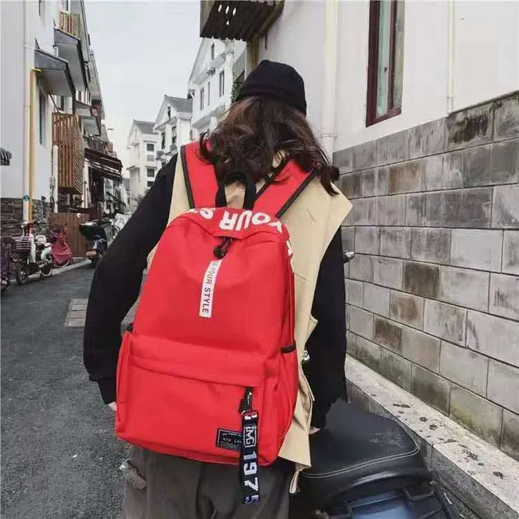 Large Capacity Junior High Fashion Fresh Backpacks