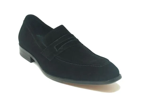 Leather Suede Penny Loafer.-Pink