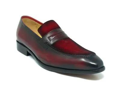 Leather Suede Penny Loafer.-Pink
