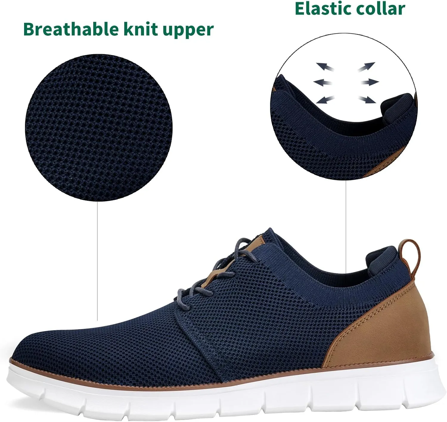 LEZTA Men's Casual Dress Shoes Sneakers Business Lightweight Oxfords Arch Support Walking
