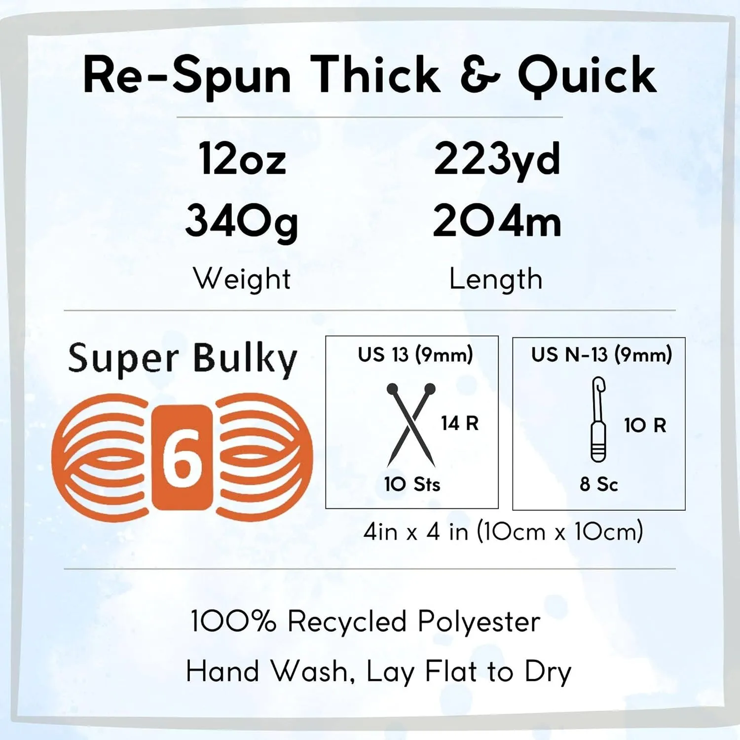 Lion Brand Re Spun Thick & Quick Whipped Cream 843-098 (3-Skeins - Same Dye Lot) Weight S Bulky #6 Polyester Yarn for Crocheting and Knitting with Project Bag