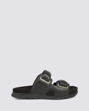 LISA SANDALS BLACK LEATHER
