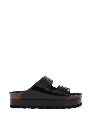Lodi Bisen Holographic Platform Mule Sandals, Black