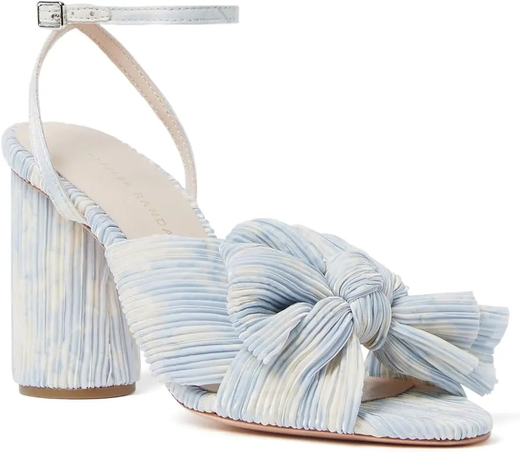 Loeffler Randall Women's Camellia Pleated Bow Heel with Ankle Strap