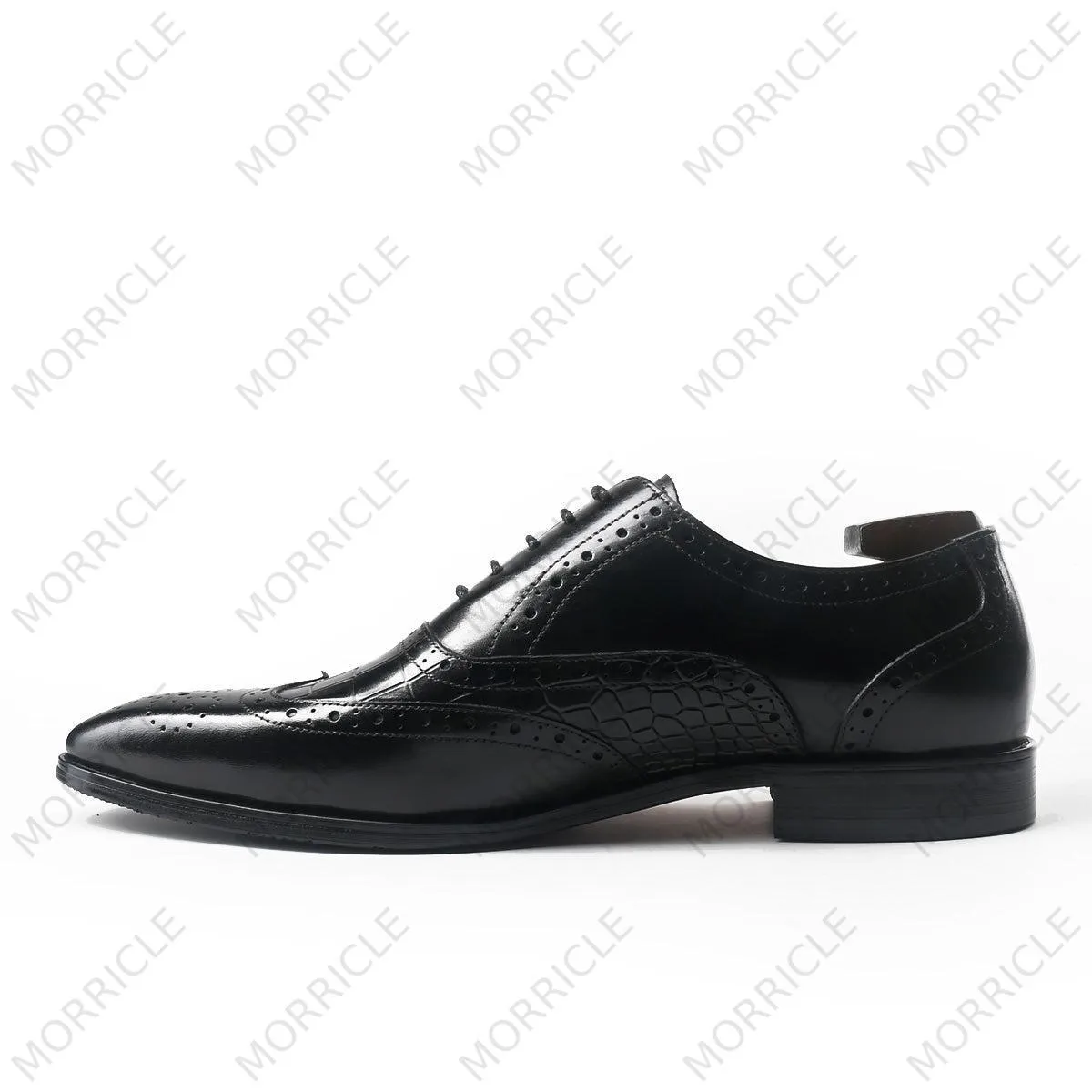 Luxury Alligator Pattern Brogue Oxford Shoes