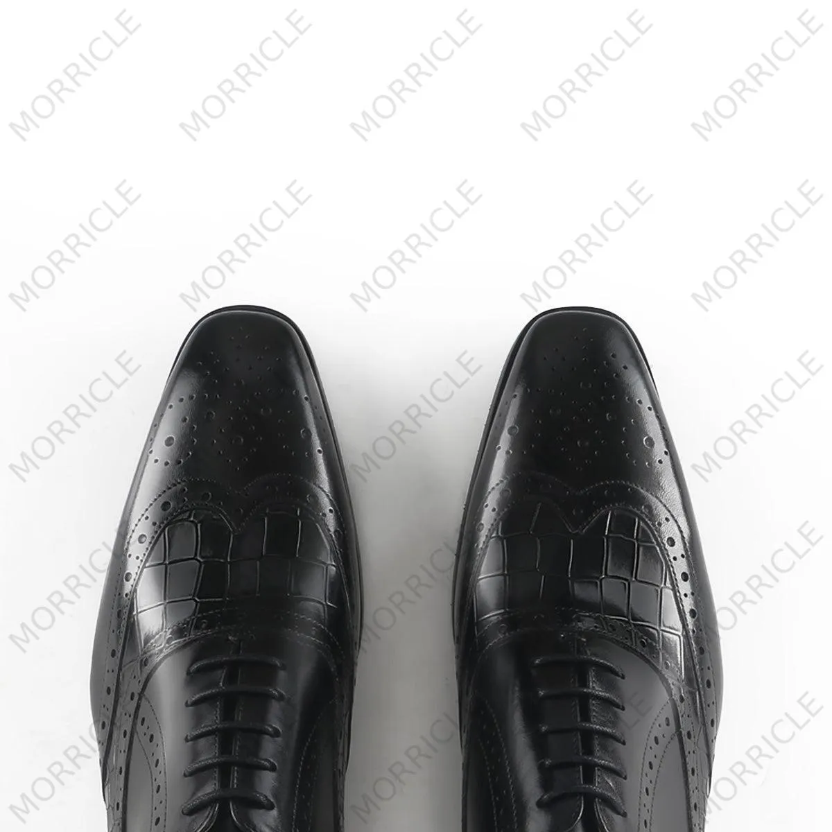 Luxury Alligator Pattern Brogue Oxford Shoes