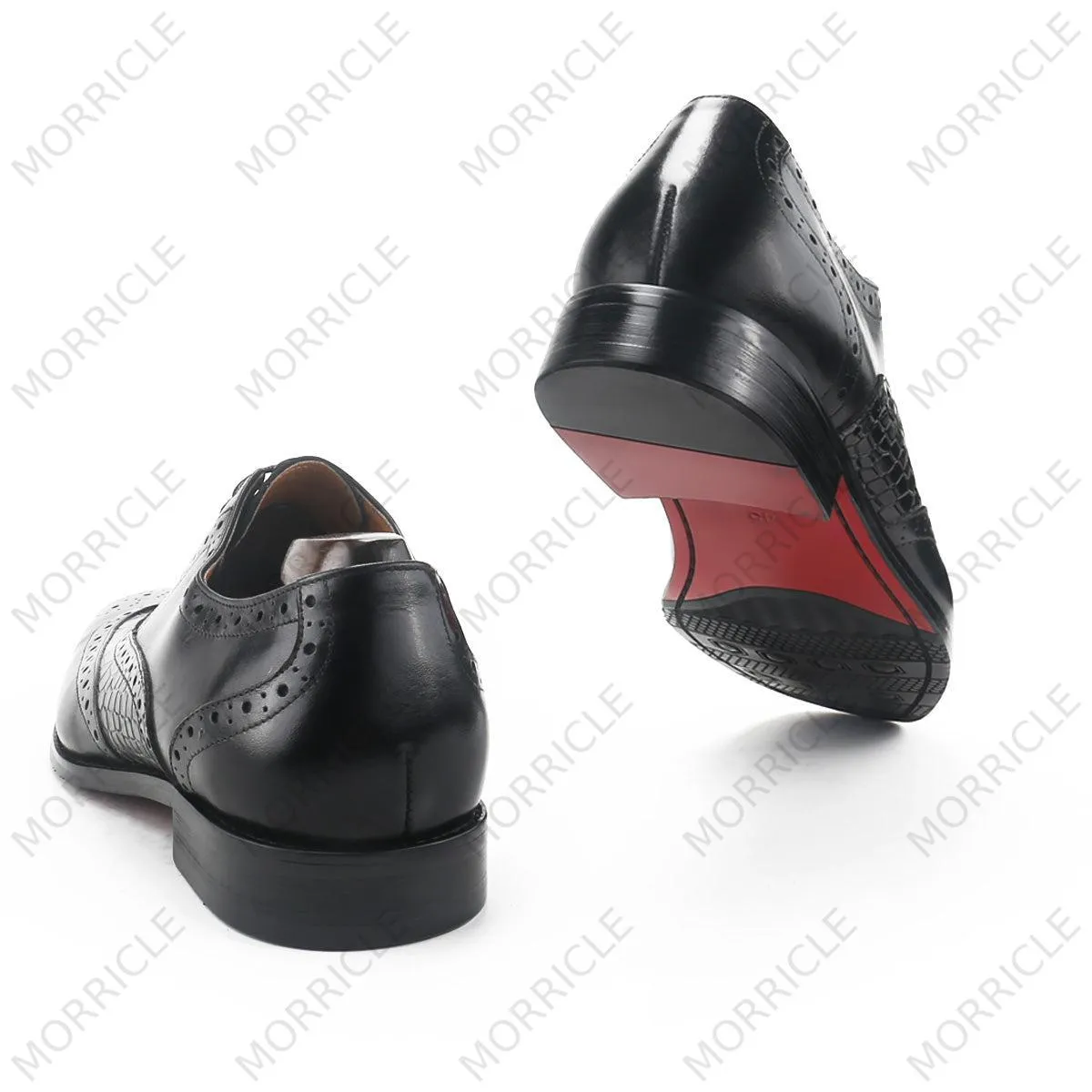 Luxury Alligator Pattern Brogue Oxford Shoes