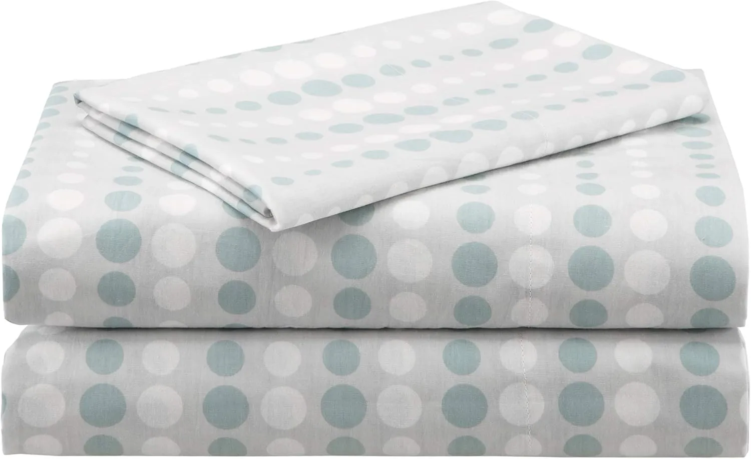 Madison Park Essentials Bed in a Bag Comforter, Vibrant Color Design All Season Down Alternative Cover with Complete Cotton Sheet Set, Full(78"x86"), Knowles, Circular Aqua, 9 Piece