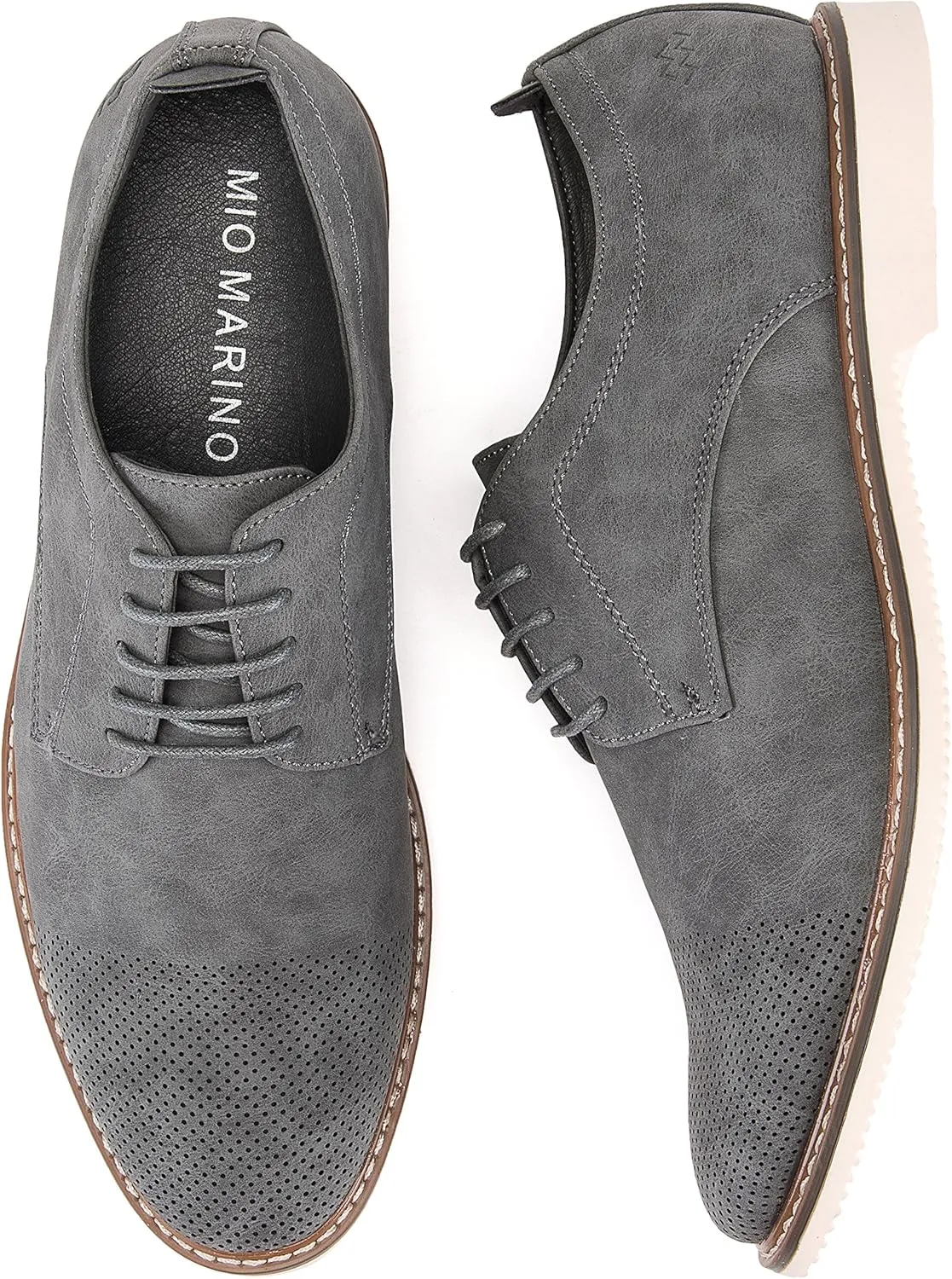 Marino Men's Oxfords Casual Dress Shoes - Comfortable and Breathable Premium Leather Shoe with Rubber Sole