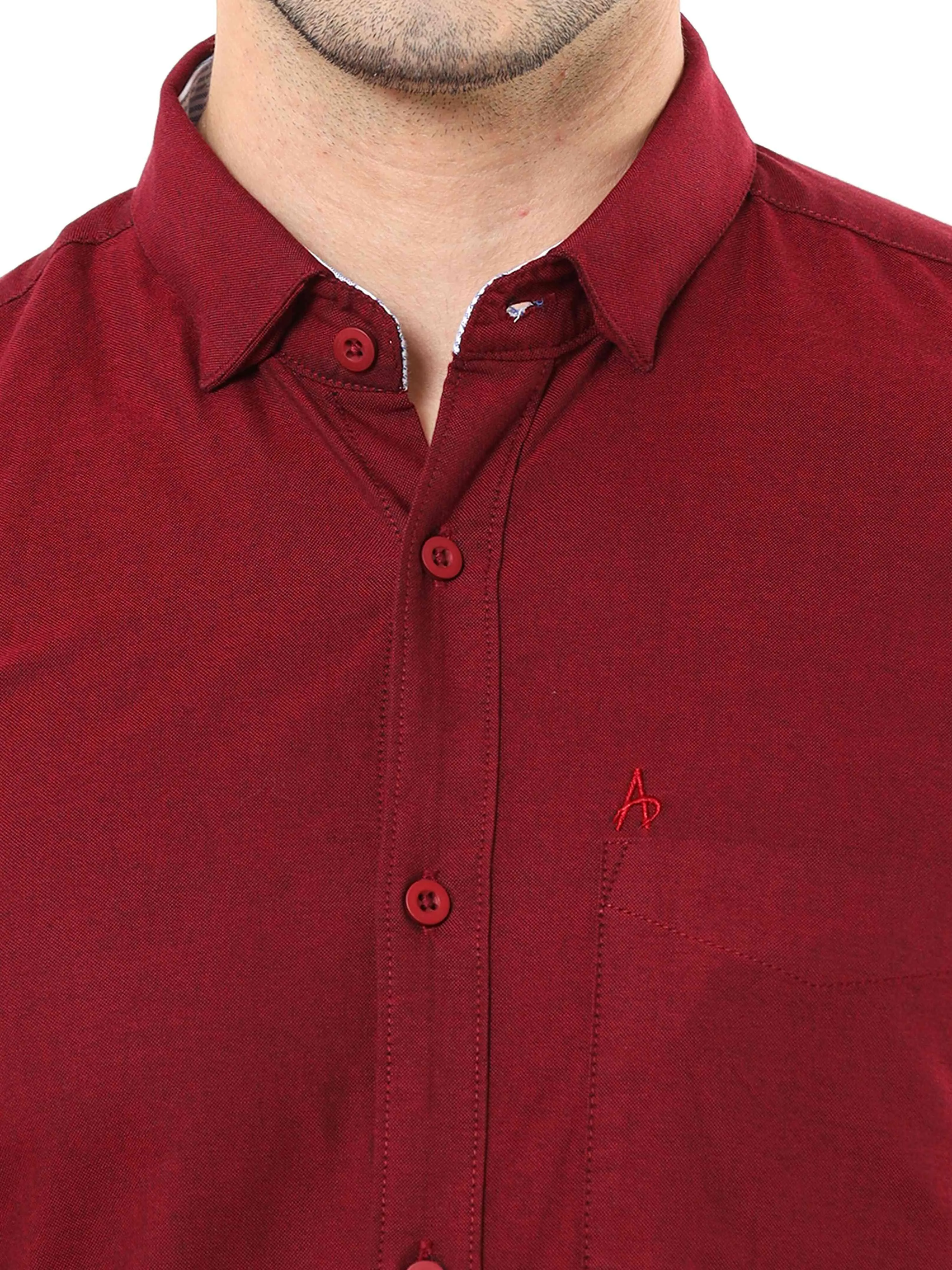 Maroon Slim Fit Shirt