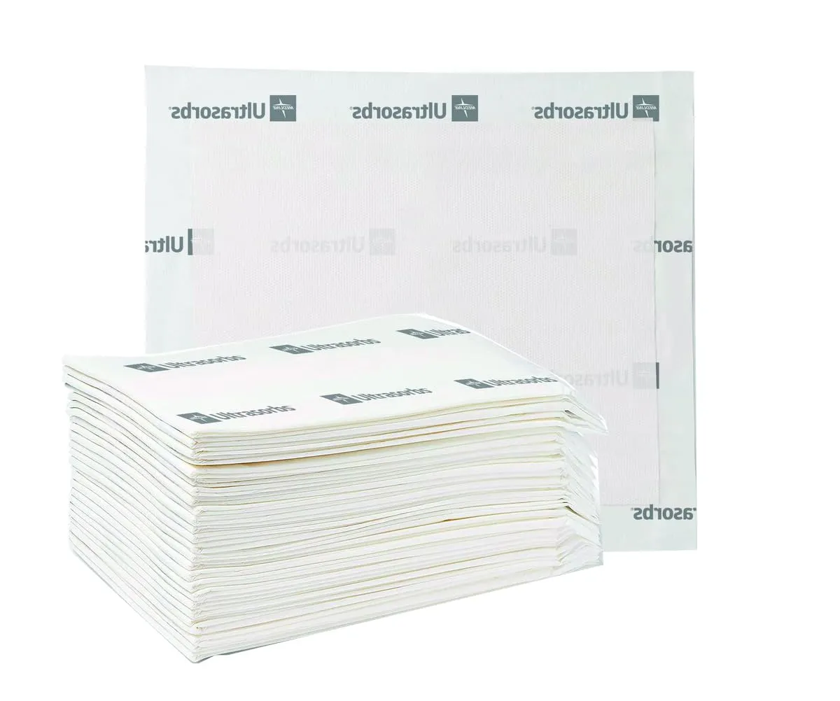 Medline Ultrasorbs Drypads, 30" x 36", 25 Count, Super Absorbent Disposable Bed Pads, Large Incontinence Bed Pads, Chucks Protective Underpads, 10 Times More Absorbent, For Adults, Elderly