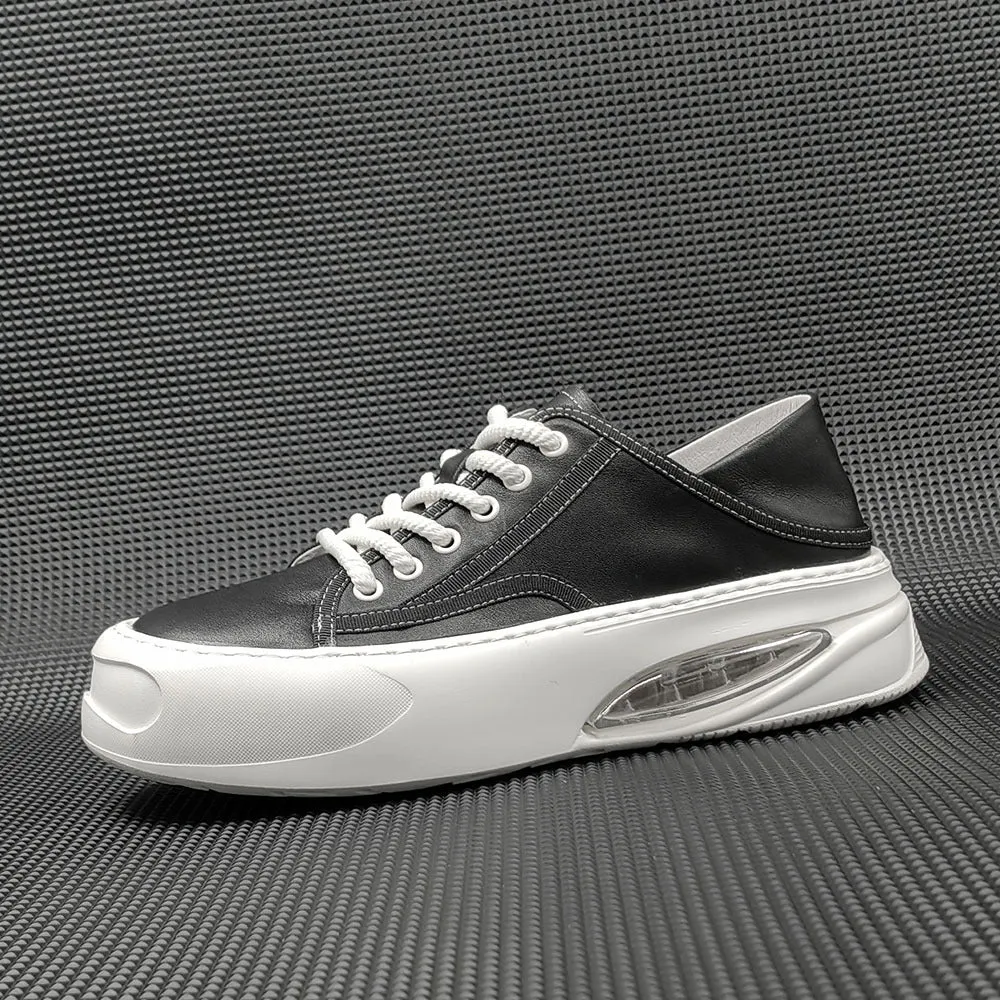 Men Minimalist Soft Leather Flat Casual Shoes