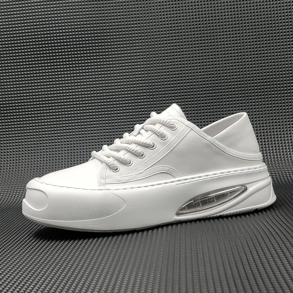 Men Minimalist Soft Leather Flat Casual Shoes