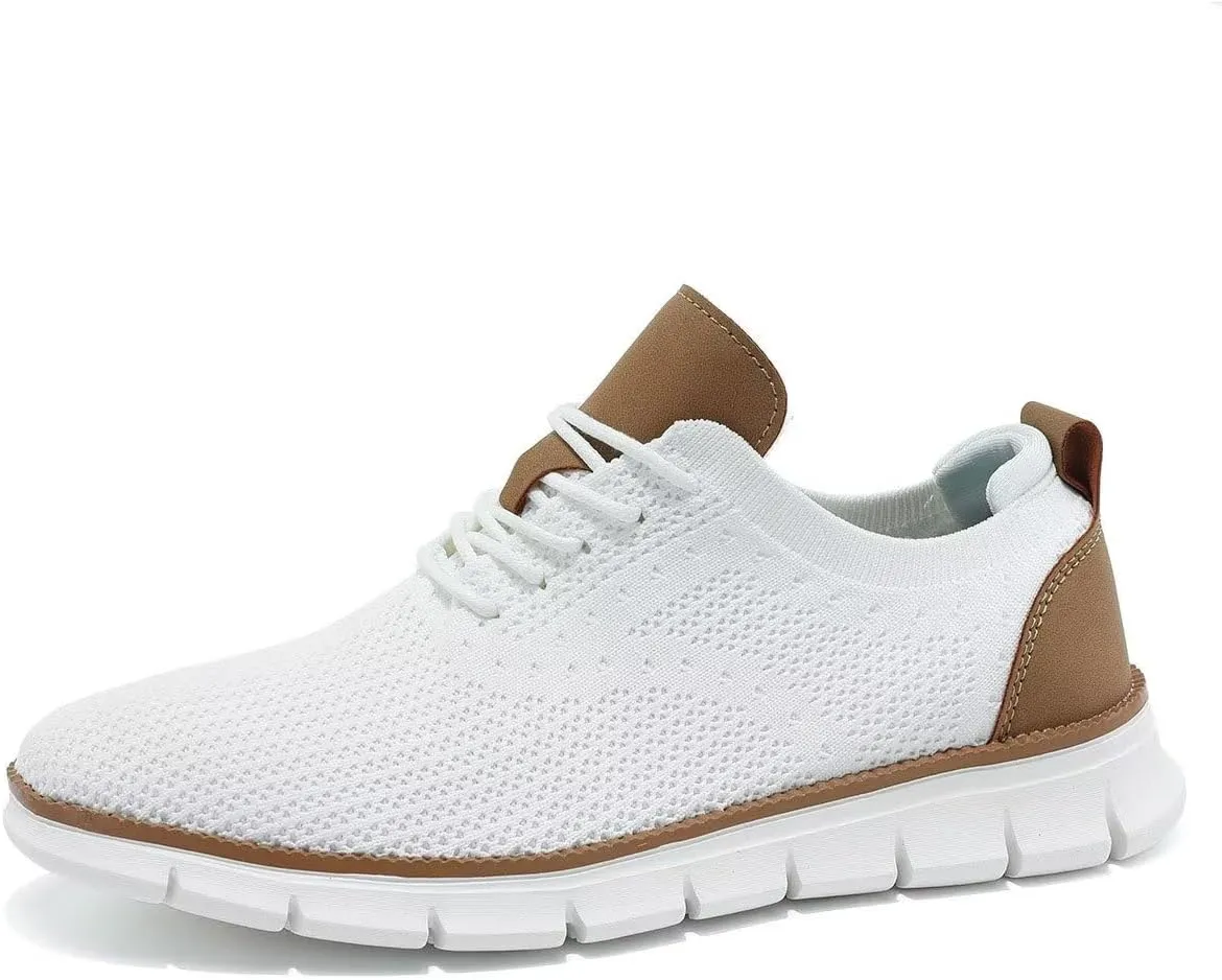 Mens Business Oxford Shoes Mesh Casual Sneakers Lightweight Breathable Work Office Dress Shoes Comfortable Walking Trainers for Men