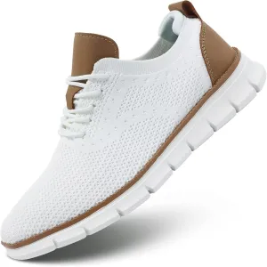 Mens Business Oxford Shoes Mesh Casual Sneakers Lightweight Breathable Work Office Dress Shoes Comfortable Walking Trainers for Men