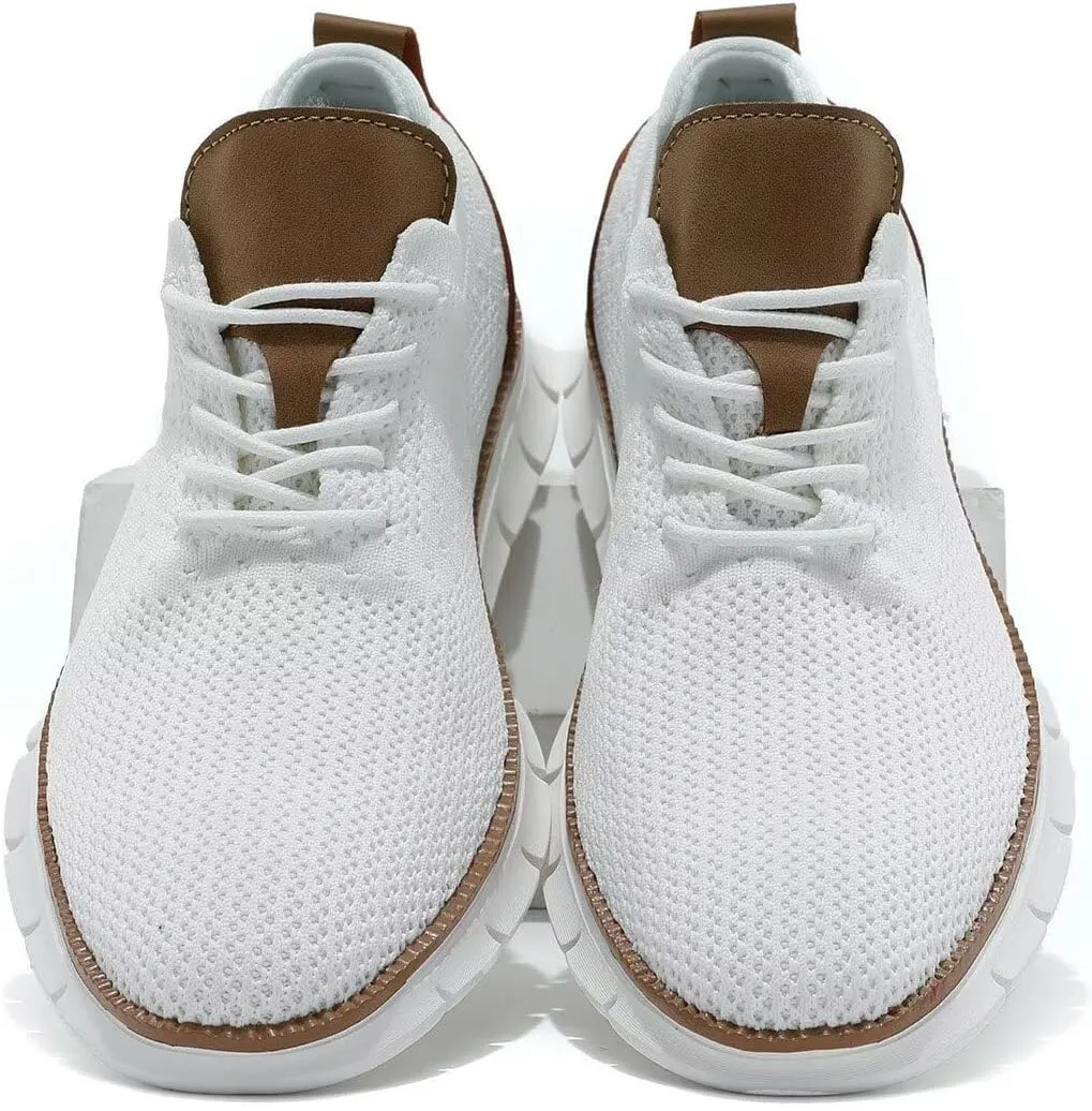 Mens Business Oxford Shoes Mesh Casual Sneakers Lightweight Breathable Work Office Dress Shoes Comfortable Walking Trainers for Men