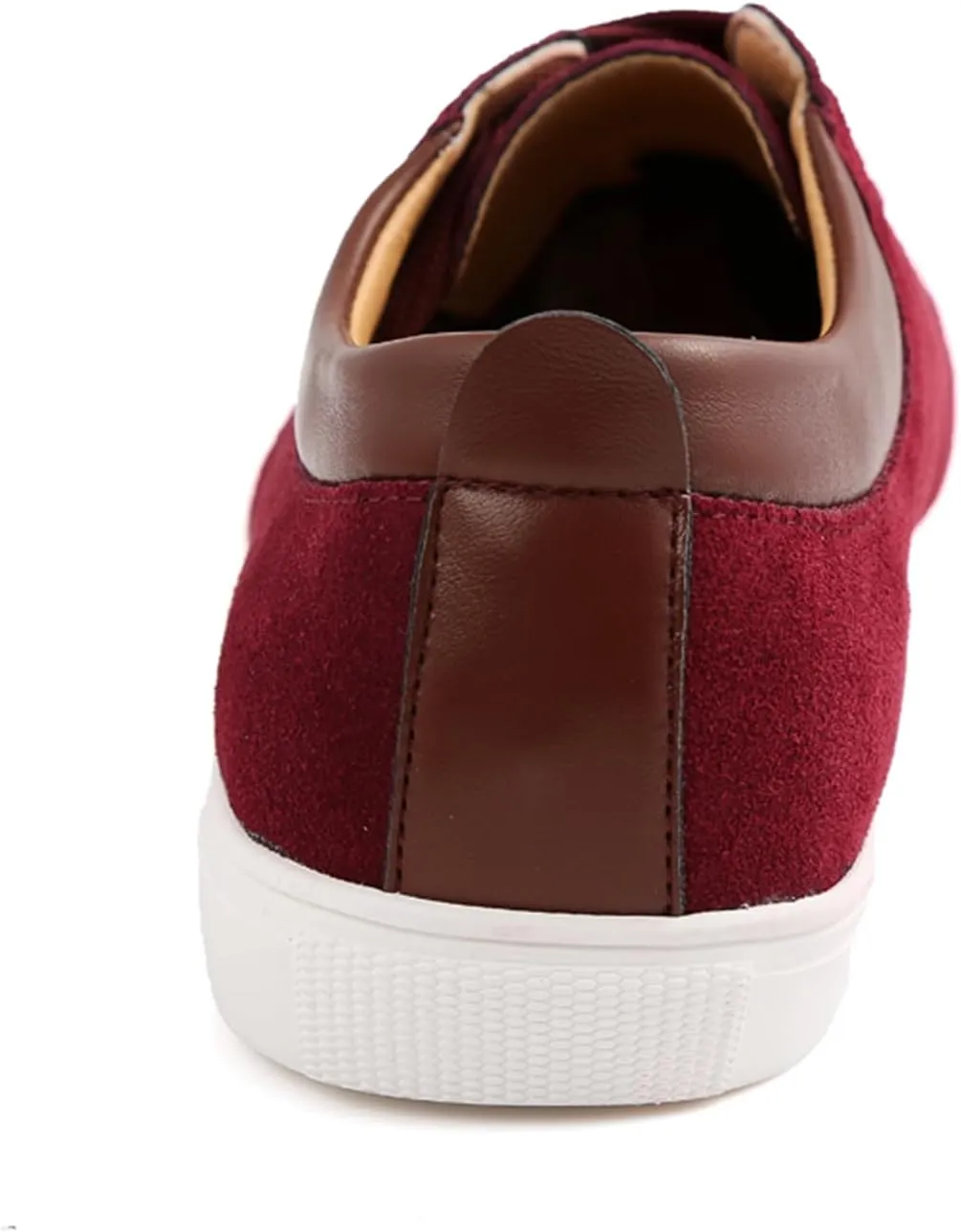 Men's Canvas Low Top Shoes Lace-Up Faux Suede Walking Loafer Shoes Fashion Casual Sneakers Lightweight Flat Driving Shoes