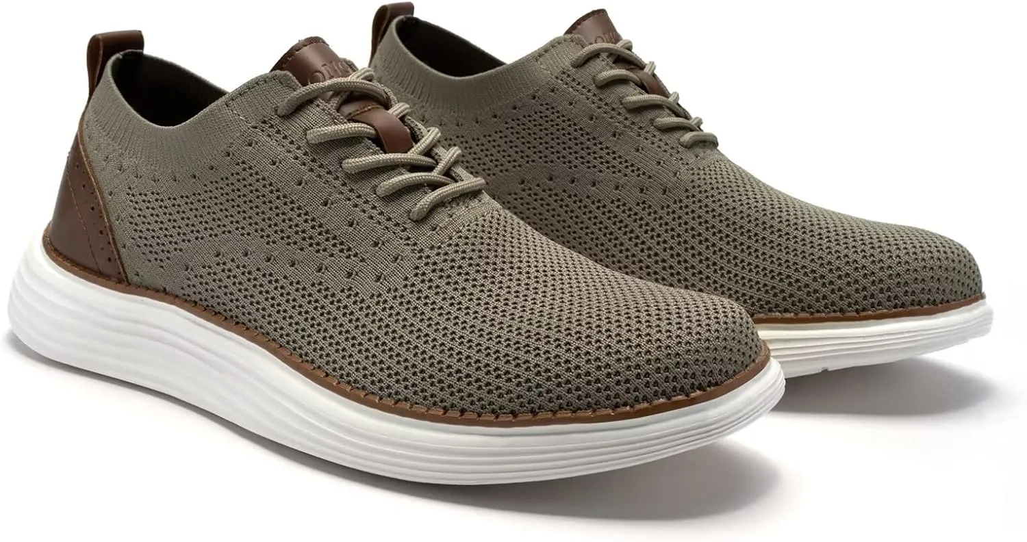 Men's Casual Dress Oxfords Shoes Mesh Lightweight Breathable Fashion Sneakers Business Walking Shoes